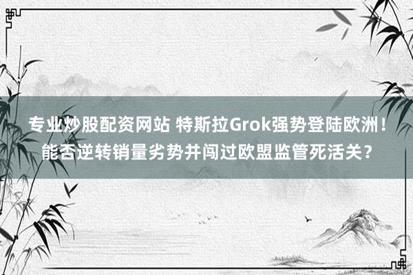 专业炒股配资网站 特斯拉Grok强势登陆欧洲！能否逆转销量劣势并闯过欧盟监管死活关？