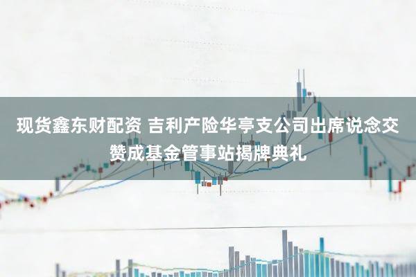 现货鑫东财配资 吉利产险华亭支公司出席说念交赞成基金管事站揭牌典礼